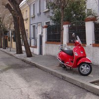 Red Vespa Captured By Sony Cyber-shot DSC-T20